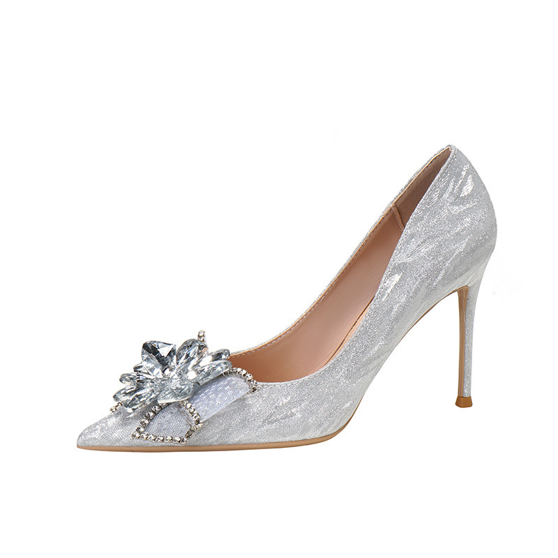 Women's Fashion Crystal Bridesmaid High Heels - Image 2