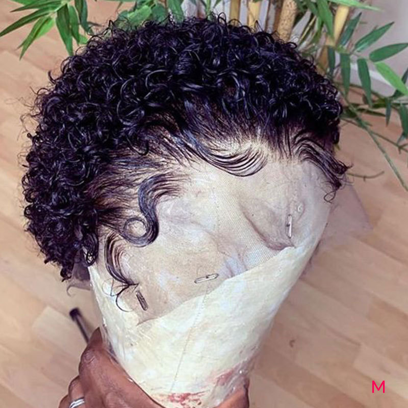 New style African small curly hair wig female short hair black fluffy explode chemical fiber hair explode wig headgear - Image 4