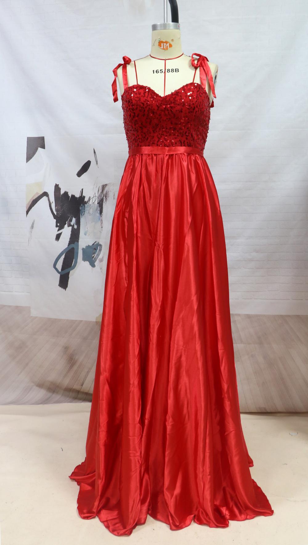 Women's Temperament Long Banquet Evening Dress Suspenders Sequined Large Skirt - Image 6