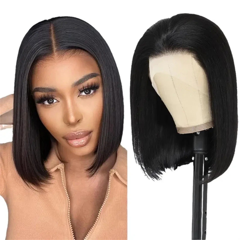 13x4 Straight Bob Brazilian Human Hair 200 Density Wig - Image 5