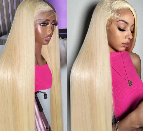 13x 4 Front Lace Human Hair Wig Wig Straight Hair - Image 5